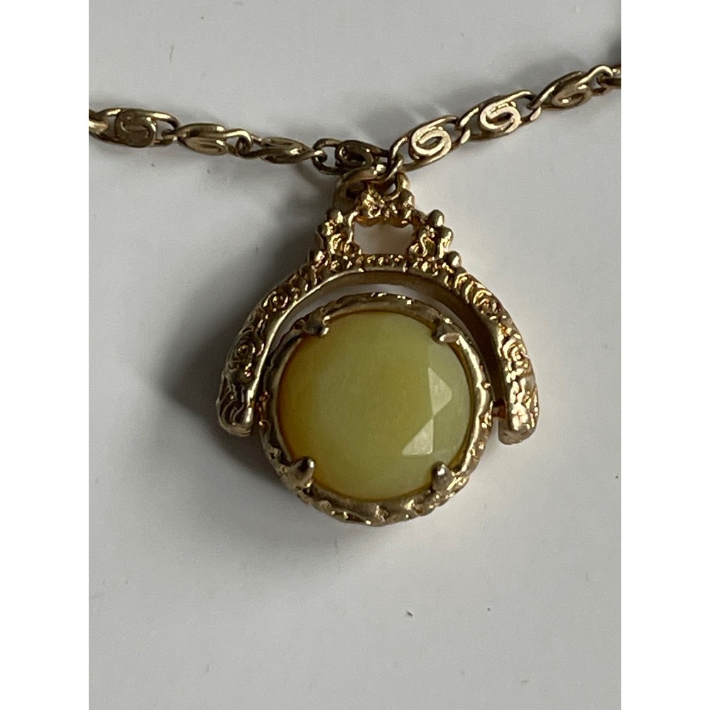 Cabi Gold Tone Multi Strand Layered Charm Necklace Key Fob Pearl Purple Crystal